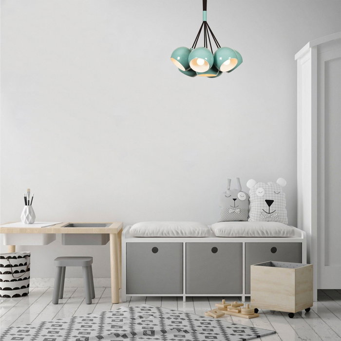 Opviq Sivani - MR-629 Lámpara de araña turquesa y blanca